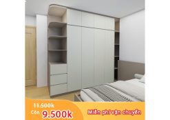 tủ quần áo gỗ công nghiệp hiện đại