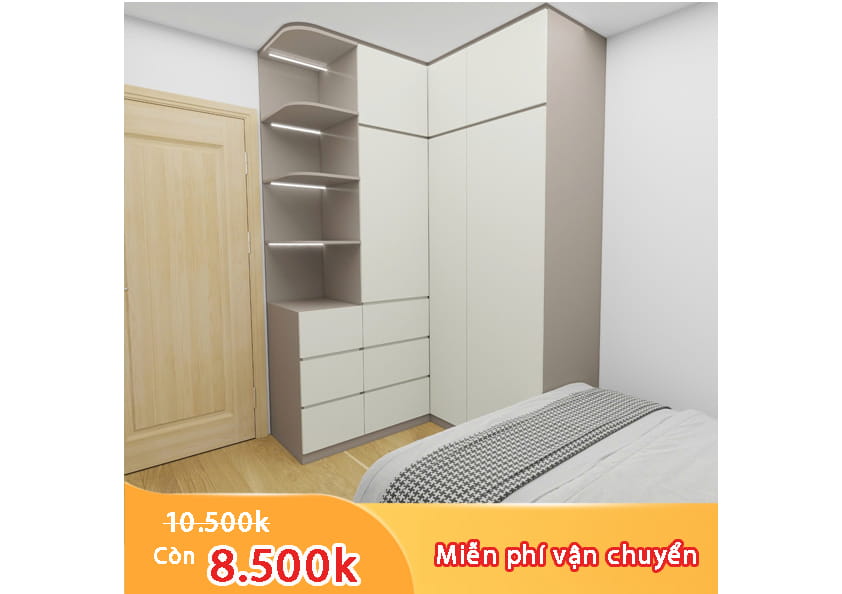 tủ quần áo gỗ công nghiệp hiện đại