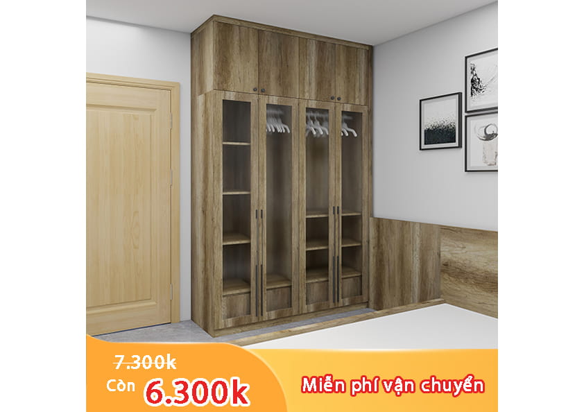 tủ quần áo gỗ công nghiệp hiện đại